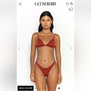 Gooseberry Triangle Top in Rum - M BRAND NEW